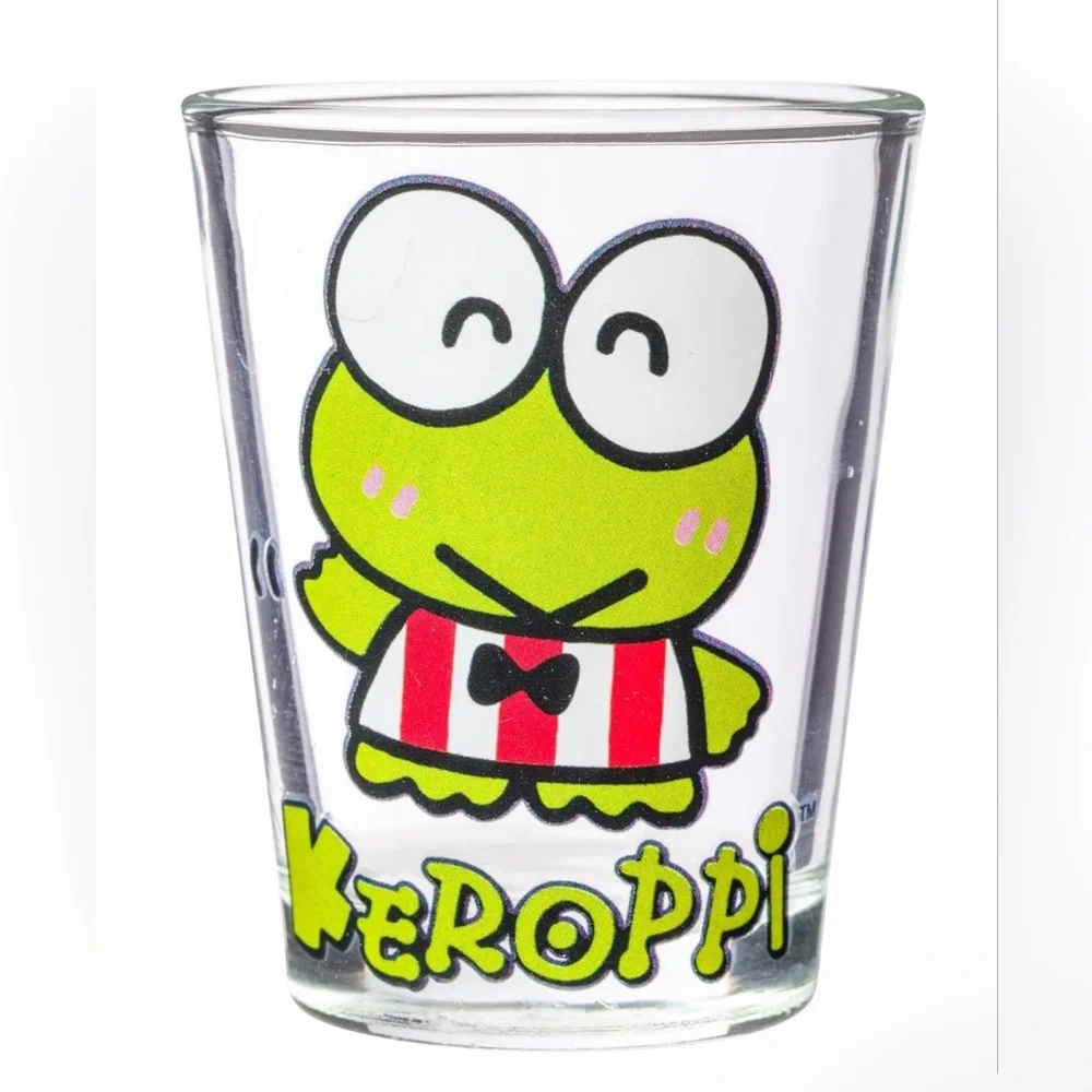 🐸Silver Buffalo Sanrio Hello Kitty & Friends Keroppi 4 shot Glass Set 1.5oz New